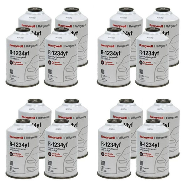 Honeywell R-1234yf Refrigerant – 16 Cans (8oz Each), Genuine – Made in USA