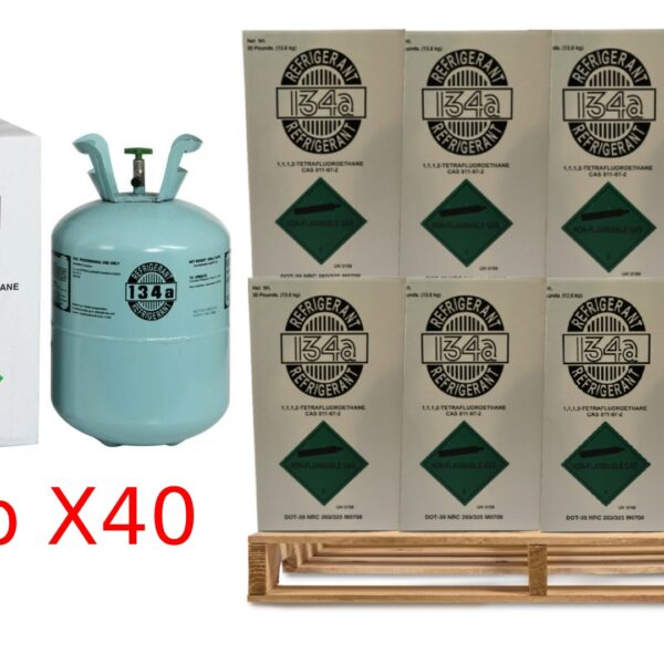 Full Pallet – 40 × 30lb R-134a Refrigerant, Automotive/HVAC Use – Made in USA