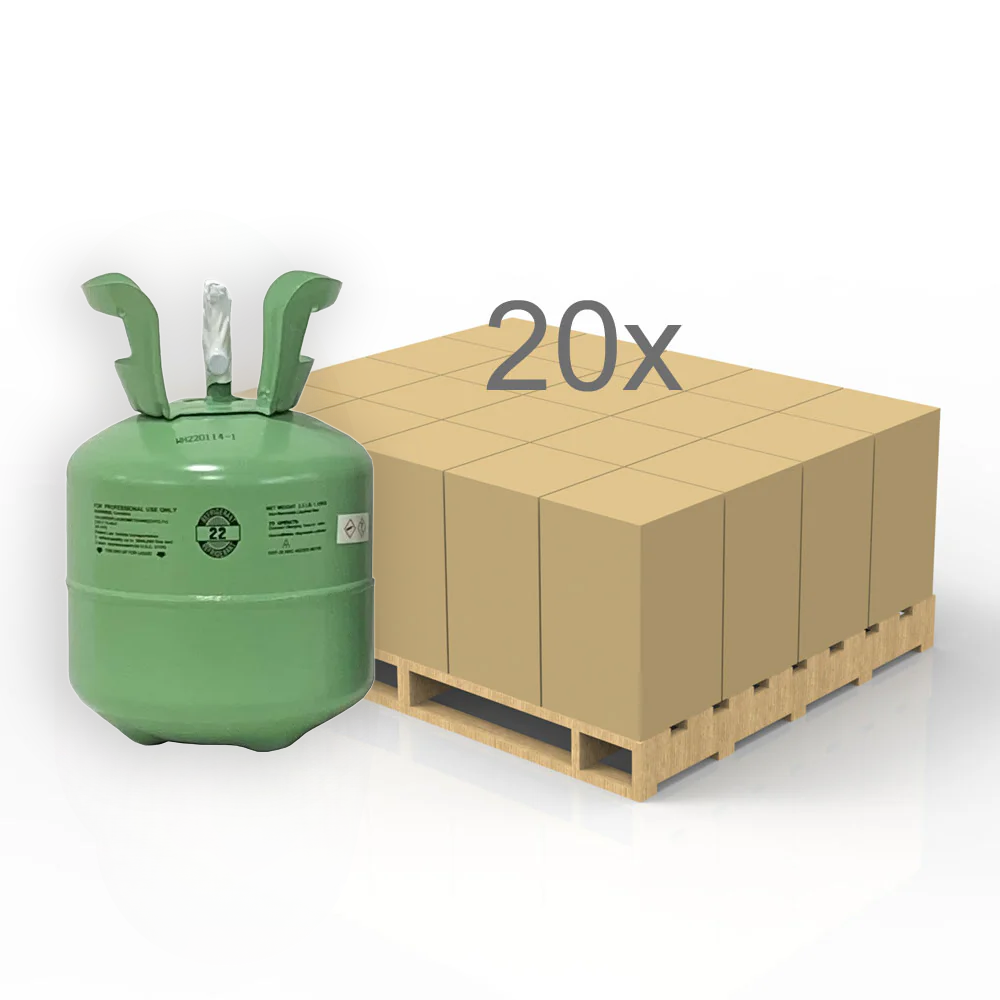 R22 Refrigerant 2.5 lb 20-Cylinder Half Pallet