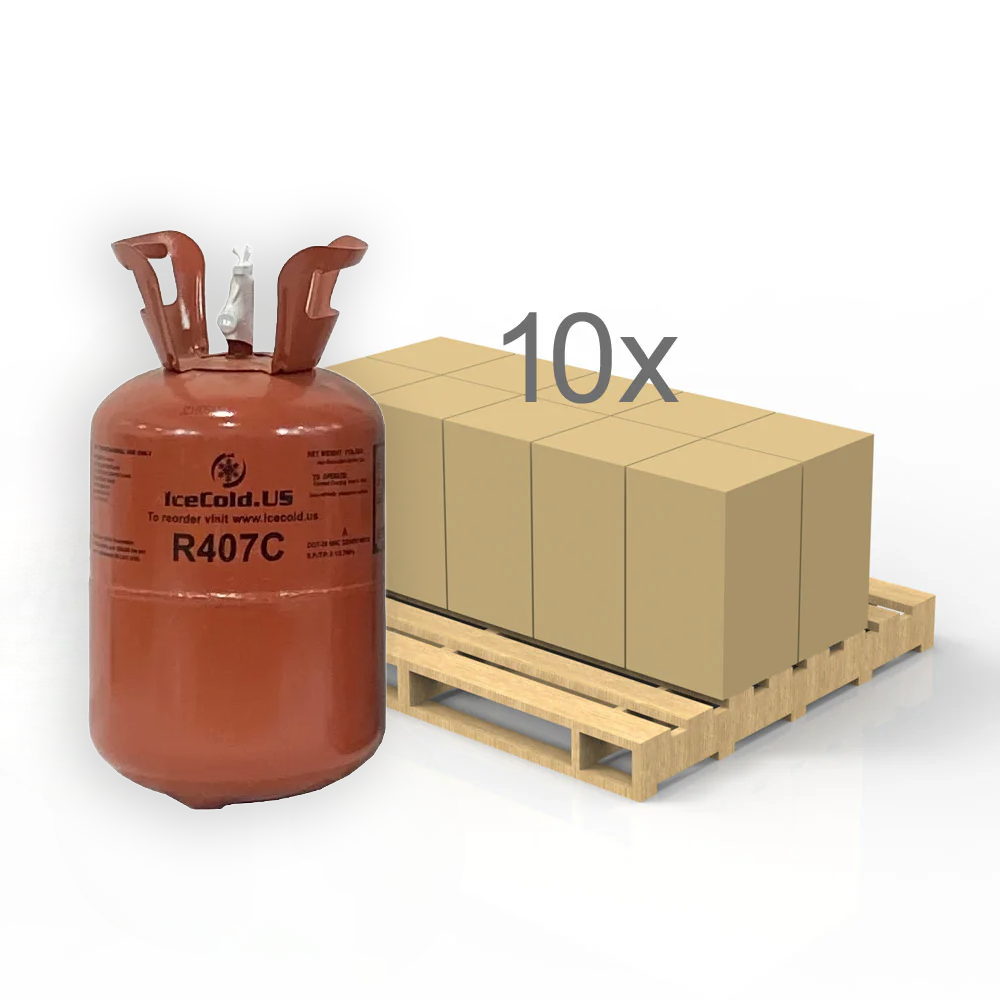 R407C Refrigerant 11 lb 10-Cylinder Quarter Pallet